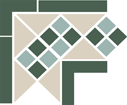 TopCer Octagon Corner LISBON with 1 strip (Tr.16, Dots 13+18, Strips 18) 21,5x21,5