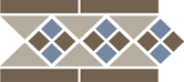 TopCer Octagon Border LISBON with 1 strip (Tr.01, Dots 29+11, Strips 29) 28x15