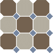 4429+01 OCT11-B Coffe Brown 29 Beige 01 /Blue Cobalt 11 Dots 30x30