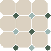 4416 OCT18+13-B White 16/Green 18 + Turquoise 13 Dots 30x30