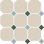 4416 OCT13+18-A White  16/Turquoise 13 + Green 18 Dots 30x30