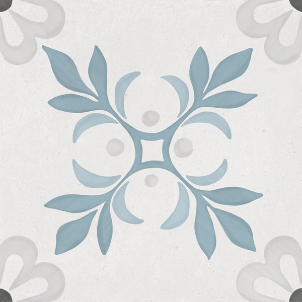 Harmony Sirocco Blue Garden 9mm  22.3x22.3