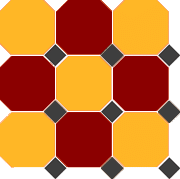 4421/20 OCT14-B Brick Red 20 Ochre Yellow 21 Black 14 Dots 30x30