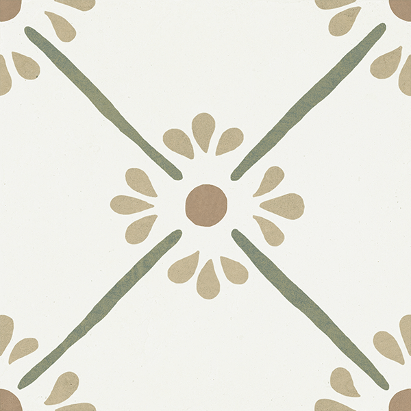 Harmony Provenza Green Flower  22.3x22.3