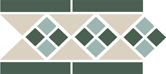 TopCer Octagon Border LISBON with 1 strip (Tr.16, Dots 13+18, Strips 18) 28x15