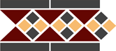 TopCer Octagon Border LISBON with 1 strip (Tr.20, Dots 14+21, Strips 14) 28x15